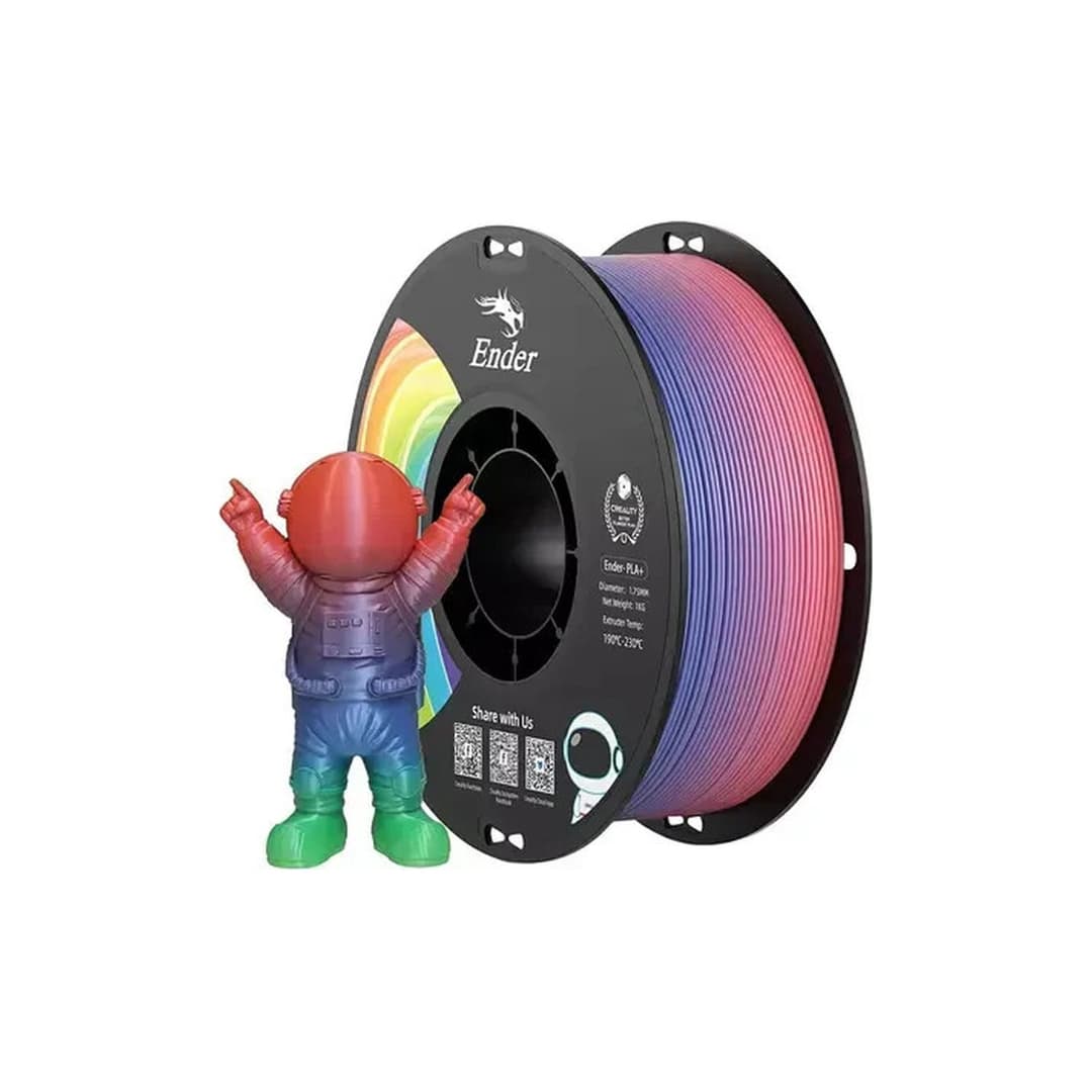 Creality Ender PLA+ Filament 1.75mm 1kg - Gökkuşağı (Rainbow) — PLA+ Filamentler — görsel 1/2