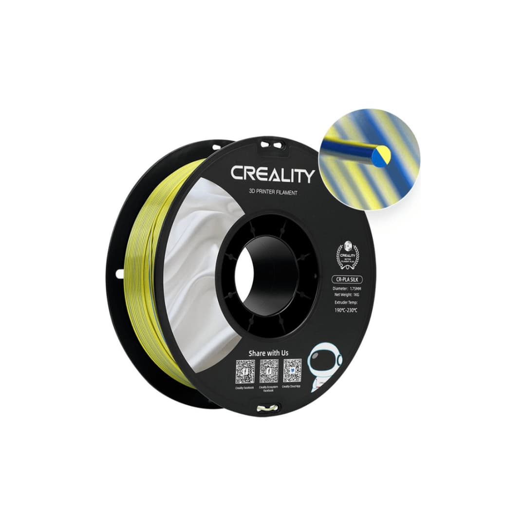 Creality CR-PLA Silk Filament 1.75mm 1kg - Sarı-Mavi — Silk / Parlak Filamentler — görsel 1/2