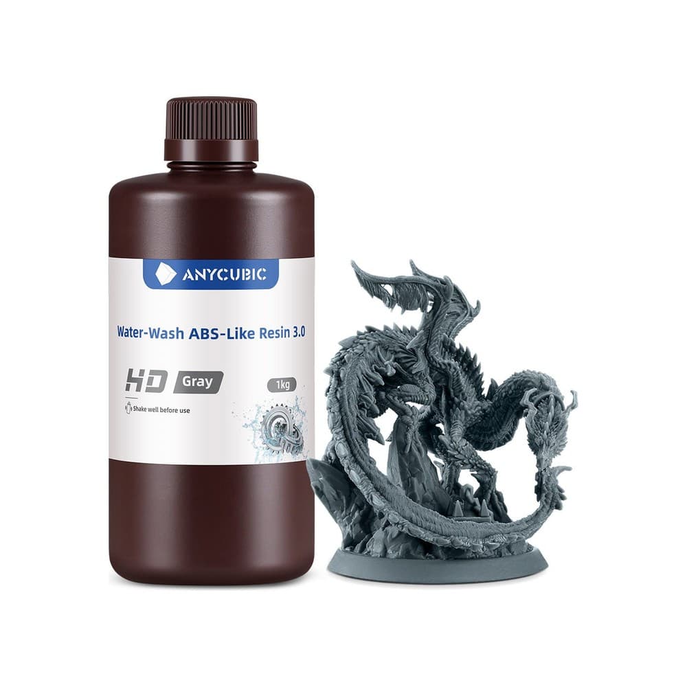 Anycubic Suyla Yıkanabilir ABS-Like Reçine 3.0 1kg HD Gri