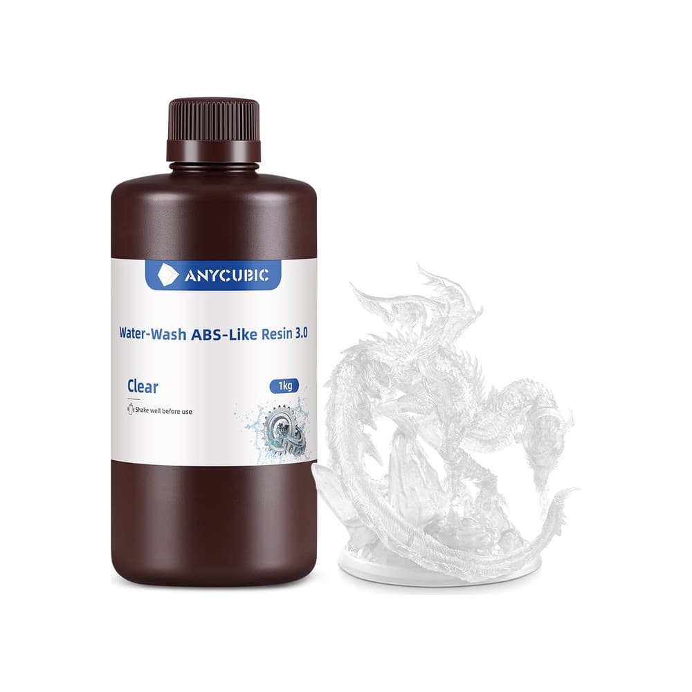 Anycubic Suyla Yıkanabilir ABS-Like Reçine 3.0 1kg Şeffaf