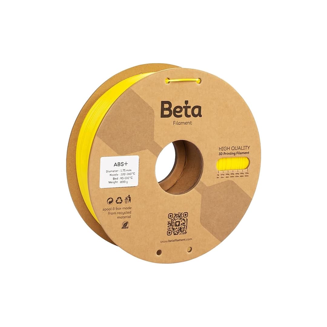 Beta Filament Beta ABS+ Filament 1.75mm 800g Sarı